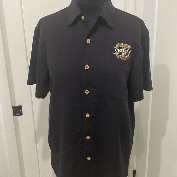 Devon & Jones BLACK BEAUTY BARTENDER / RUM Button Down Textured SHIRT |Size L - Picture 1 of 11